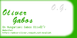 oliver gabos business card